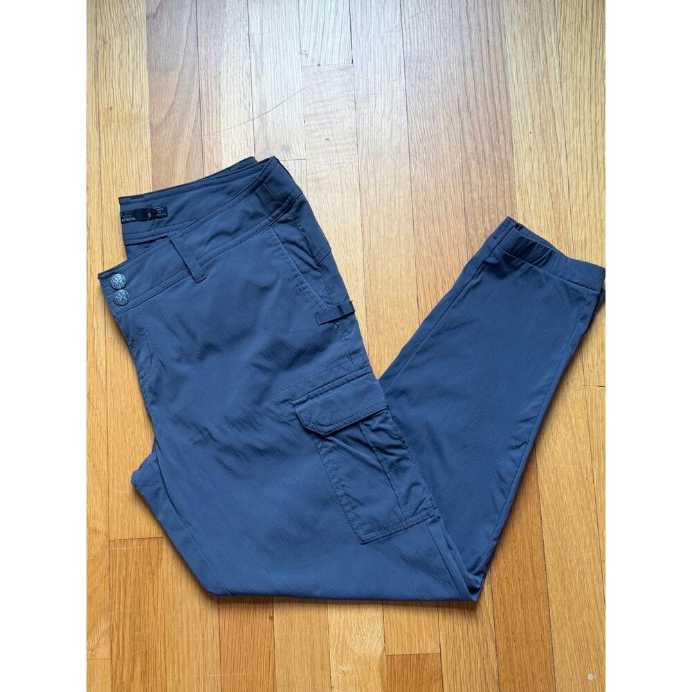 prAna Sage Jogger Pants Women’s 6 Gray Cargo Hiking Stretch Nylon